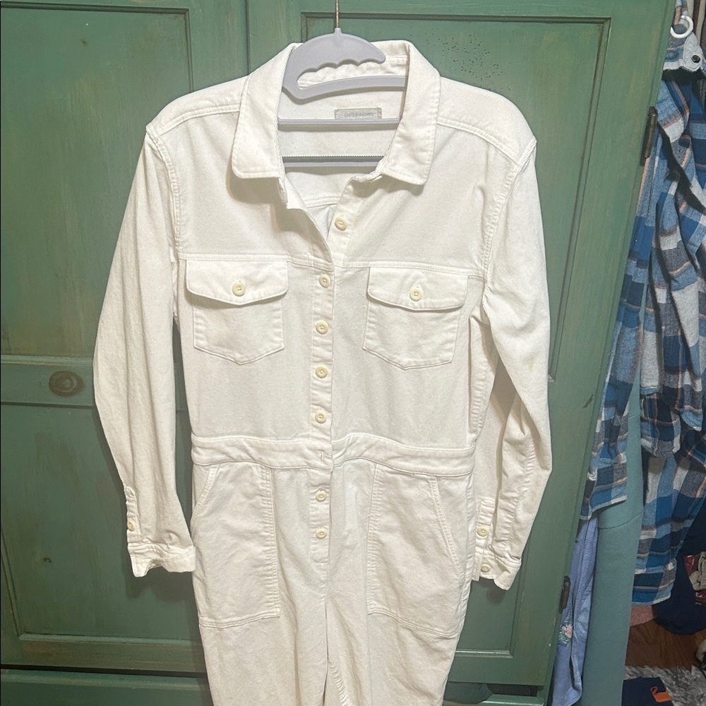 Outerknown White Button-Up Jumpsuit - image 1